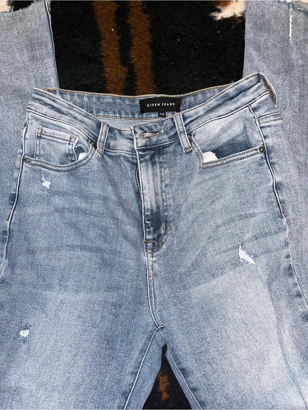 Risen Jeans Women's Light Wash Wide Leg Jeans